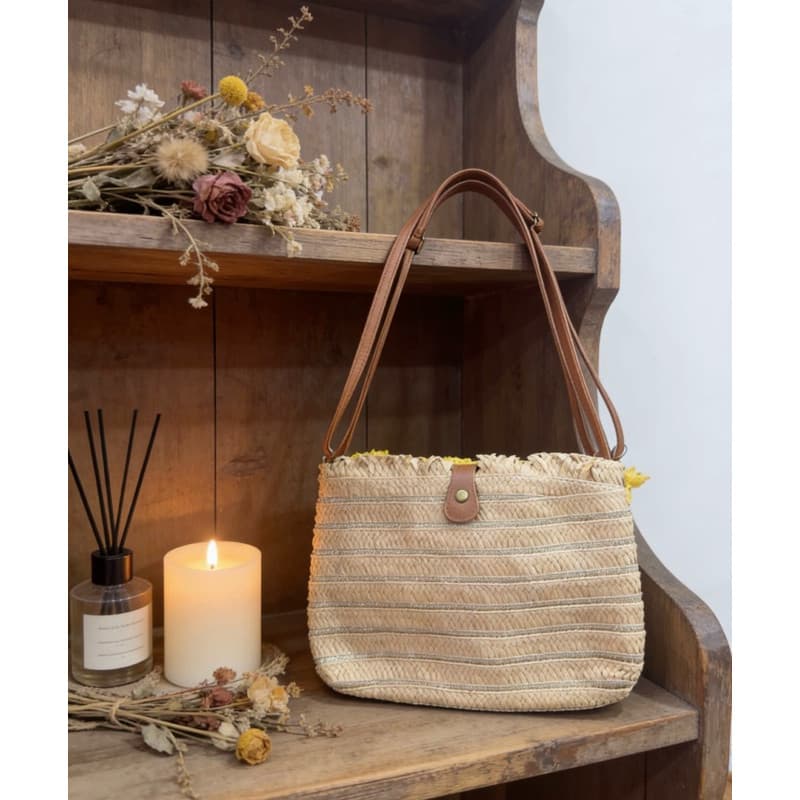 Bolsa de palha moda praia verão / moda praia feminina KS6H