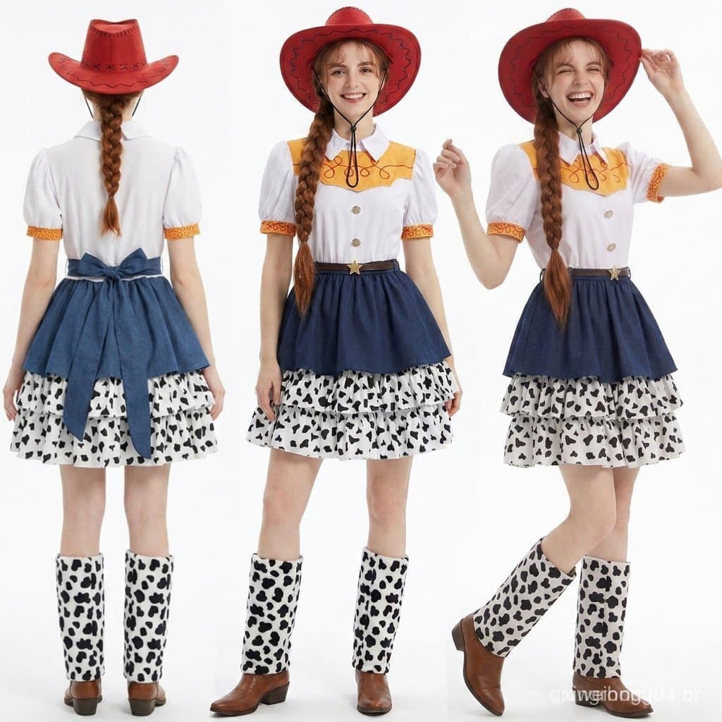 Fantasias de Halloween para adultos, novo vestido da Teresa, fantasia de cosplay de Toy Story, fantasia para apresentaçã