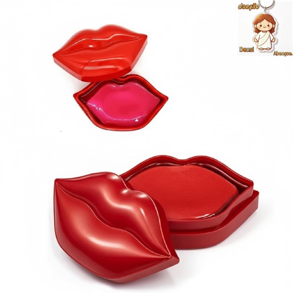 Máscaras Labiais Vermelho Colágeno Dadiva Kit 20 Hidratação Vai na caixa