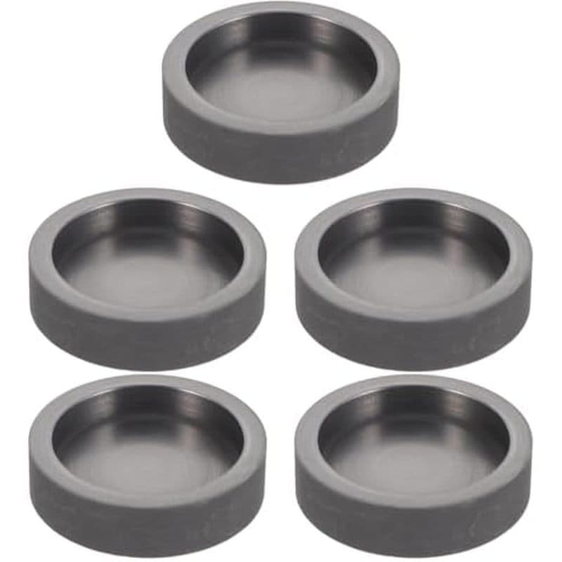 5 Pçs Redondo Lingote De Grafite Molde Cadinho Para Fundição Prata Metal Alumínio Cobre Latão Fusão Refino (Preto)