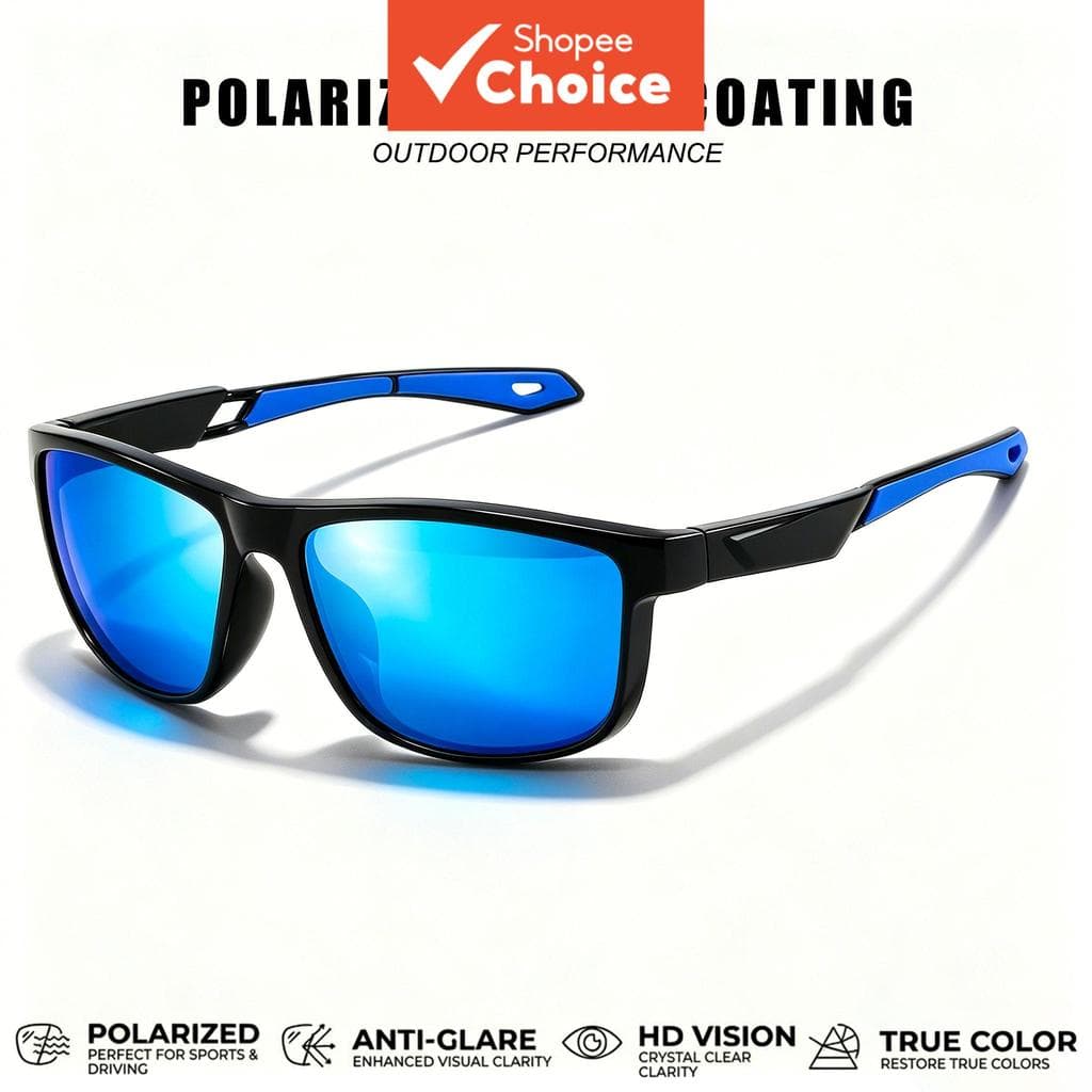 Óculos De Sol Quadrados Polarizados HD Revo Revestimento Antirreflexo Uv400 Leve Unissex Para Pesca , Ciclismo , Direção