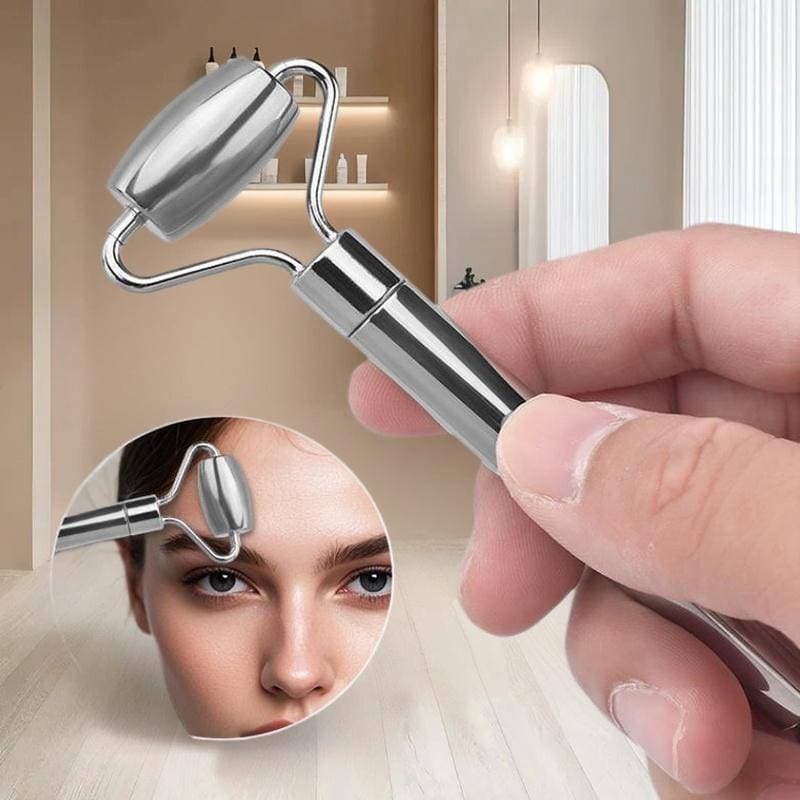 PLUMHOME Rolo Facial Gua Sha Beleza Rosto Ne Ferramenta De Massagem Aço Inoxidável Aperto Da Pele Face Lifting Cuidados