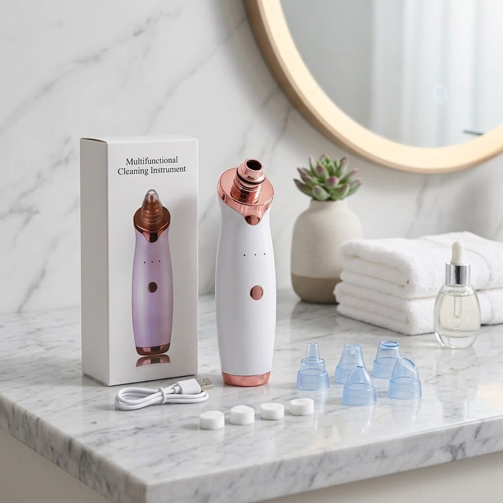Removedor de Cravos a Vácuo Masculino e Feminino Sugador de Poros e Acne Aparelho de Limpeza Facial Recarregável