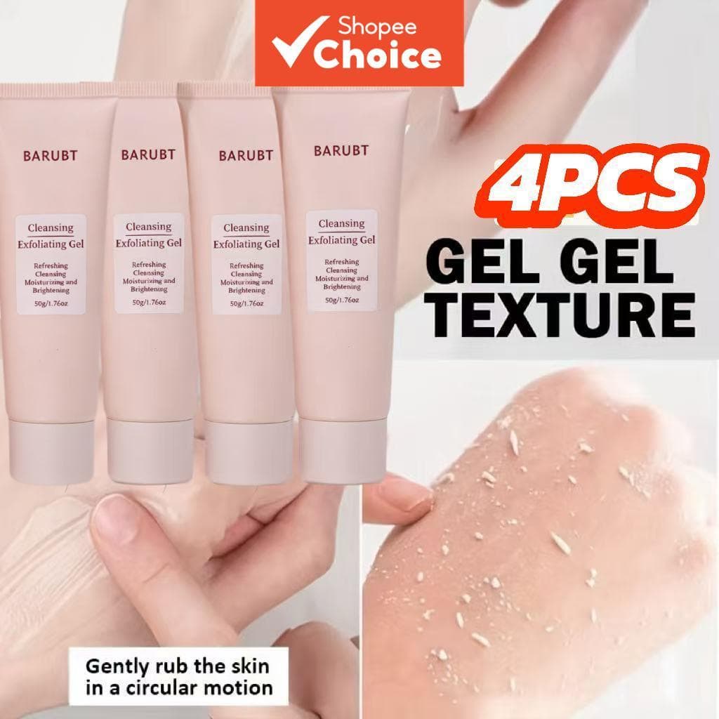BARUBT 4 Pcs Esfoliante Grito 50g * 4 Purifica Facial Impurezas Corporais Gel De Limpeza Profunda Para A Pele