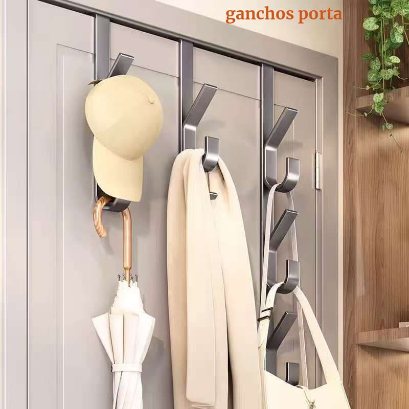 5 Ganchos De Porta Cabide De Metal Durável Economia De Espaço Não Perfurados Adequados Para Roupas Chapéus E Bolsas