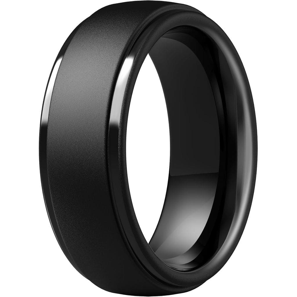 Anéis ThunderFit para Homens - 7 Anéis / 4 Anéis / 1 Anel com Borda Esculpida, Alianças de Borracha para Casamento, 10mm