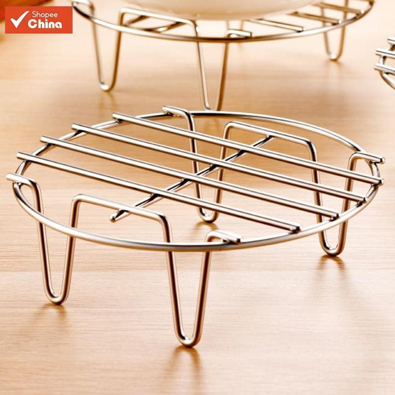 XUOW [Vendendo como água] Suporte para Cozinhar a Vapor em Aço Inoxidável, Suporte para Panela, Suporte para Fritadeira