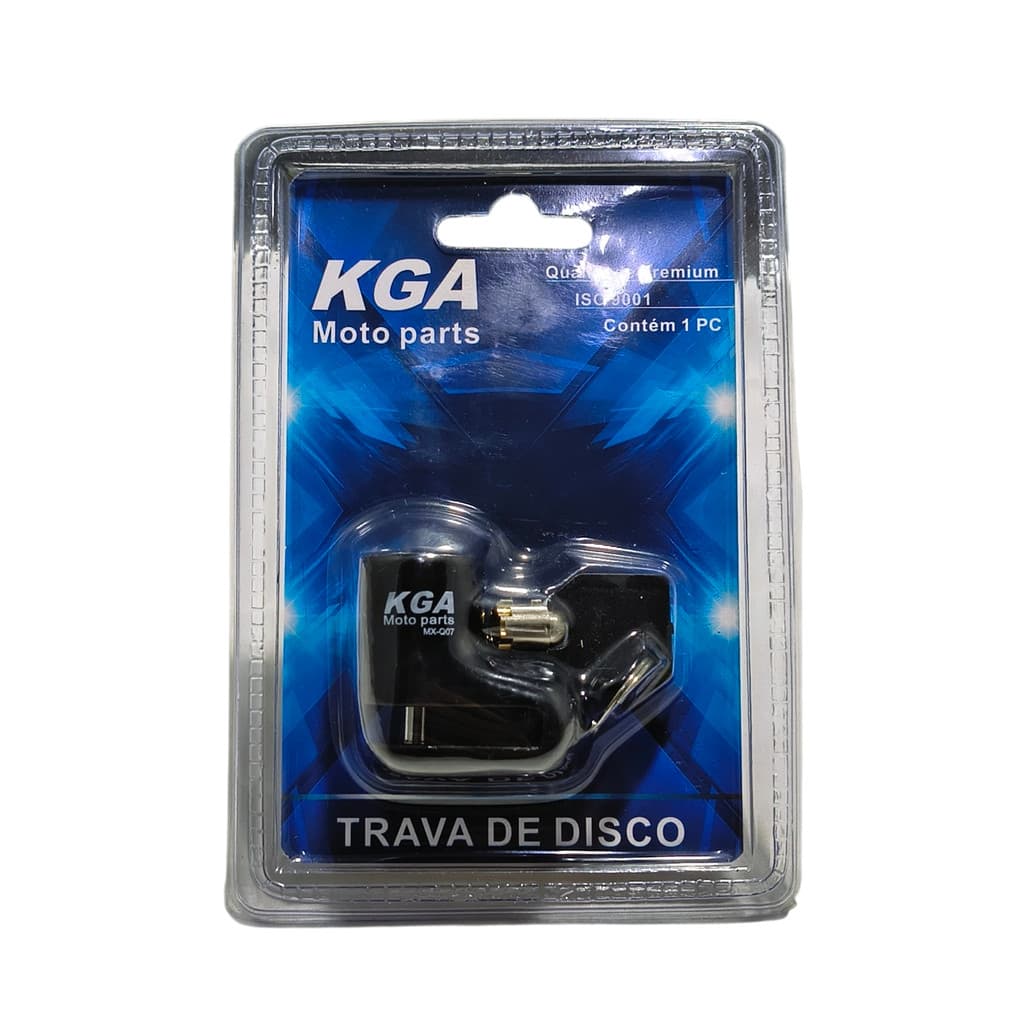 TRAVA DE DISCO DE MOTO KGA PEQUENA PRETO