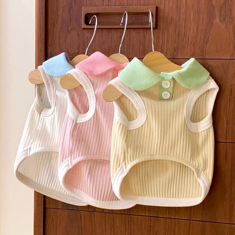Roupa leve para gatos, colete anti-queda para cães pequenos, camisa POLO para primavera/verão, novo modelo 1JTJ.