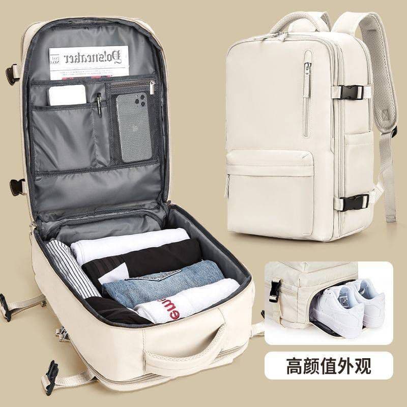Mochila de viagem de embarque Mochila de negócios de grande capacidade Separação seca e úmida Armazém de sapatos indepen