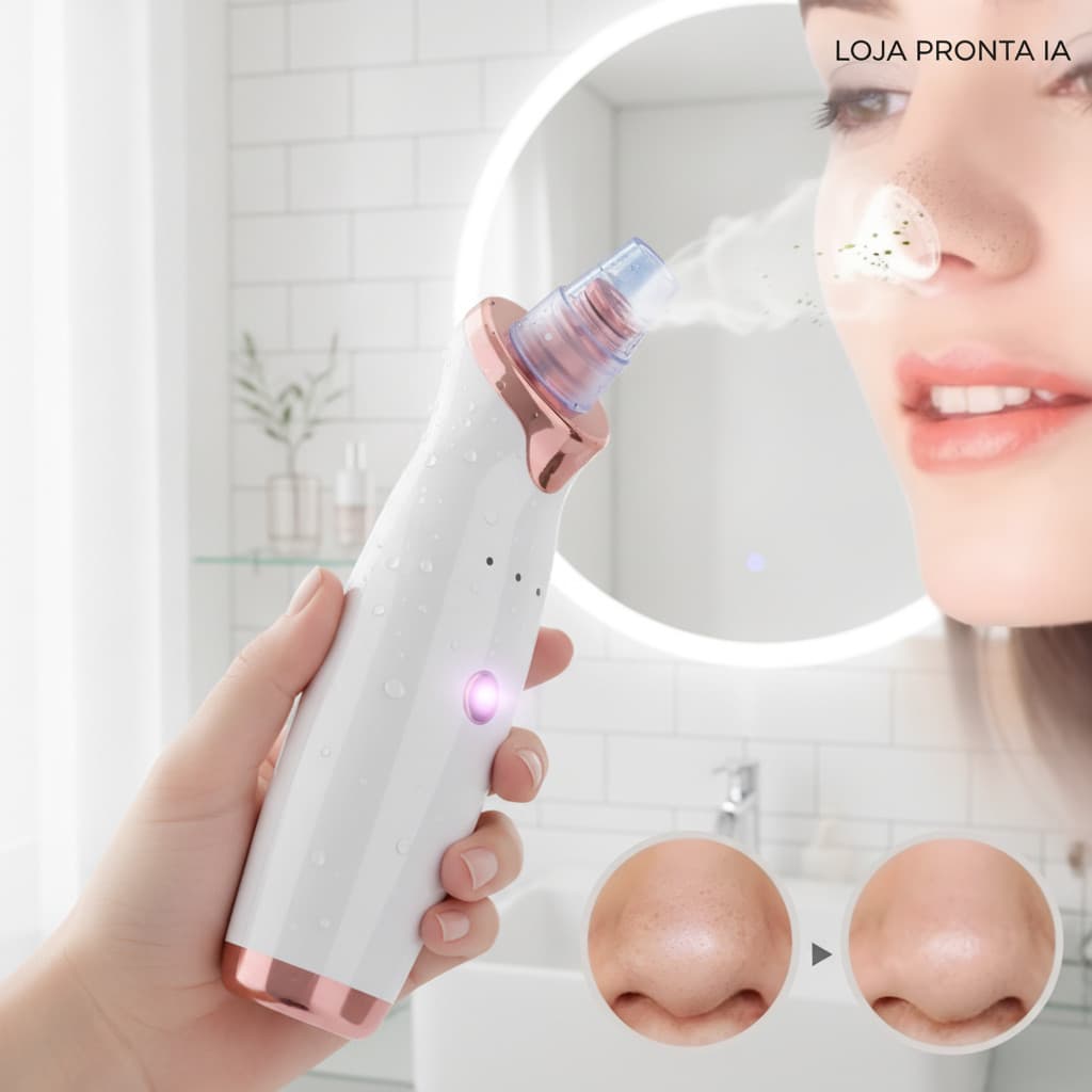 Extrator de Cravos a Vácuo Aparelho Facial Recarregável Sucção Ajustável Profissional Original