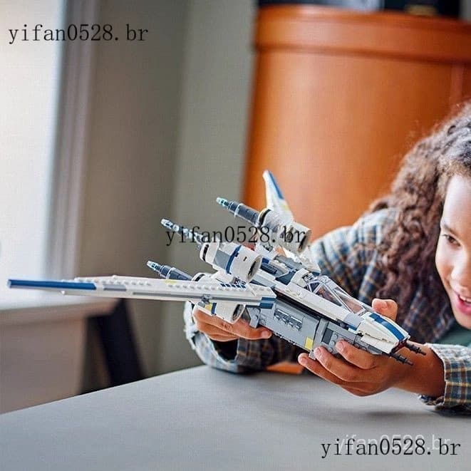 Compatível com blocos de construção Lego Star Wars 75399 Rebel U-Wing Starfighter modelo menino brinquedo montado