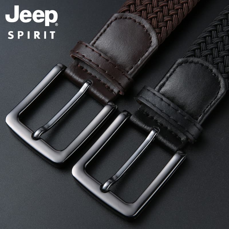 Jeep tecido cinto masculino pino fivela Casual elástico cinto na moda lona All-Match calças cinto calças masculinas