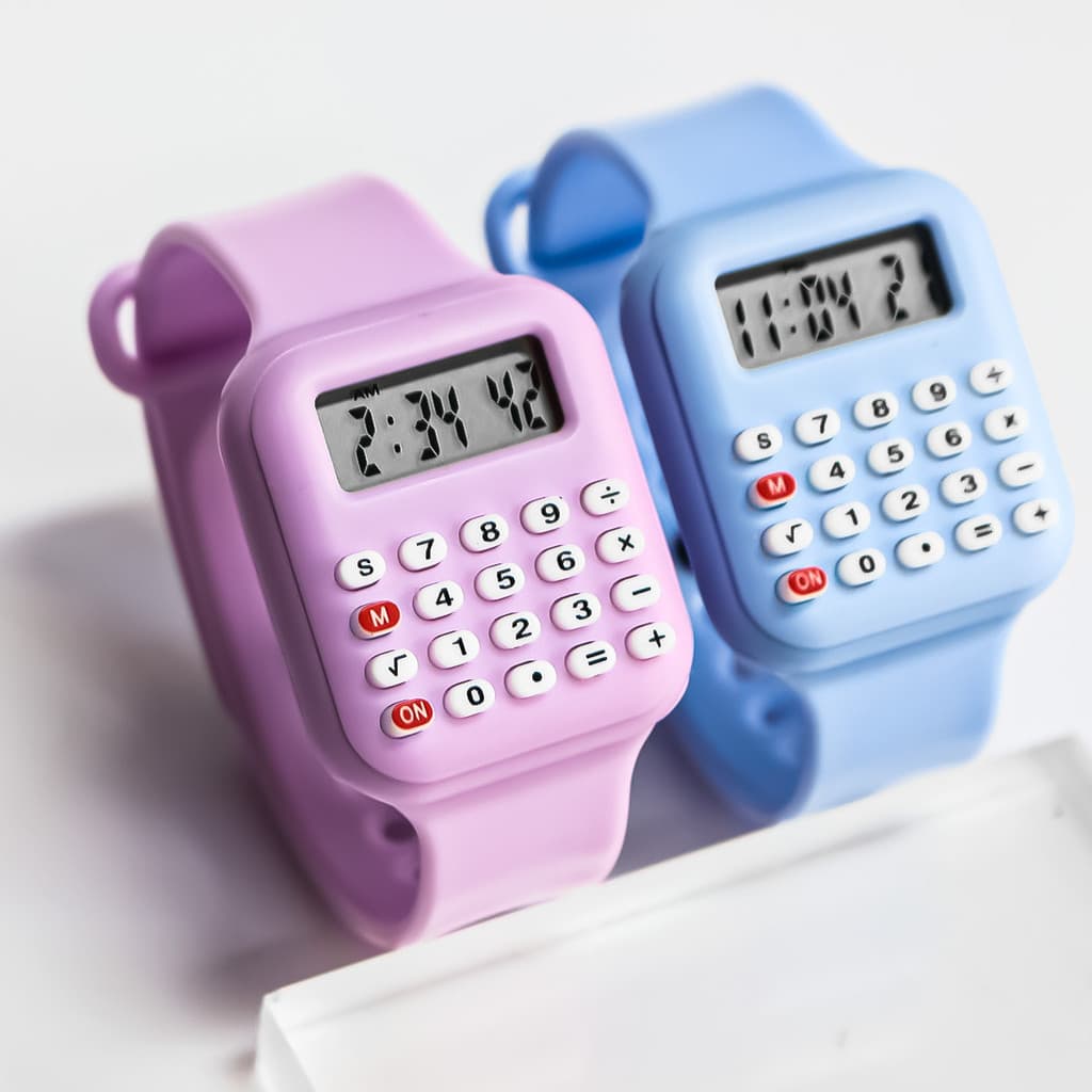 Novo relógio infantil estudante festa relógio calculadora eletrônica data aritmética Digital relógio eletrônico masculin