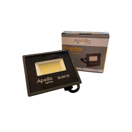 PROJETOR LED 30W 6500K SLIM 7,7X6 - APOLLO