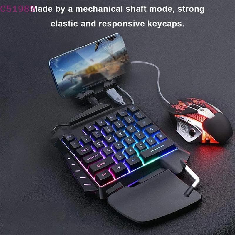 [kaan] Teclado Mecânico Para Jogos Com Uma Mão RGB Balit Mini Portátil BR