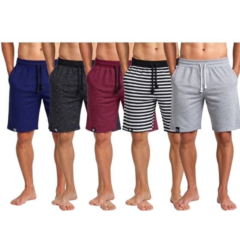 Kit 3 e 5 Bermudas Masculinas Moletom Casual Short Treino C/ Elástico Cordão