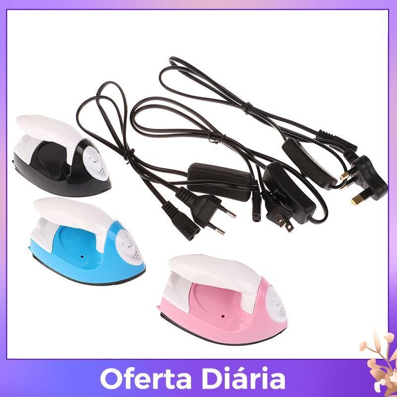 Estoque no Mini Ferro Artesanal Elétrico Portátil Prático Prensa Térmica Diy Pequeno Para Engomar Roupas Eletrodoméstico