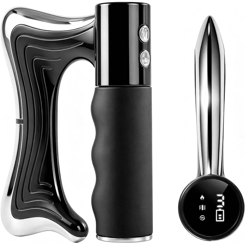 Ferramenta Elétrica para Massagem Muscular, Massageador de Fáscia com Calor e Vibração, Massageador Portátil Gua Sha par