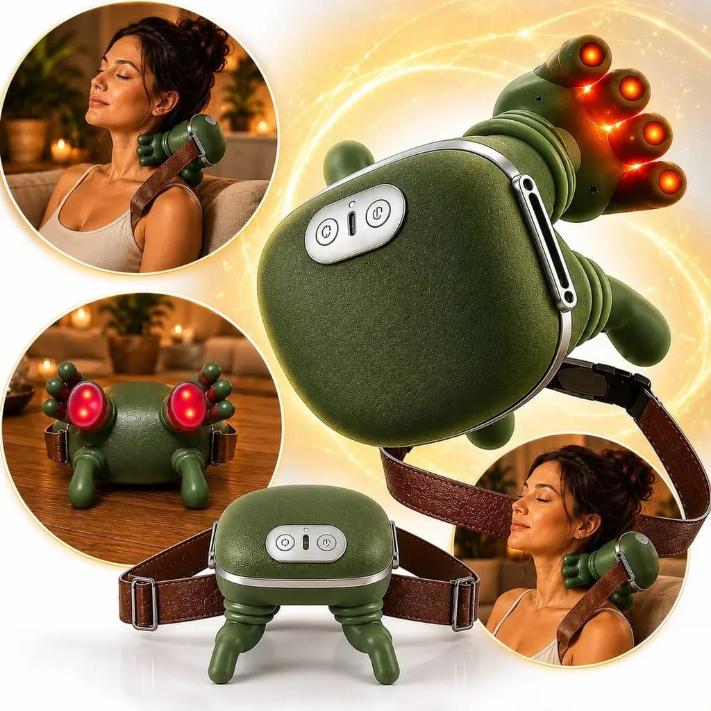 Massegeador de Pescoço 8 Pontos Aquecimento Relaxamento Tensão Ombro Mãos Massagem Alívio