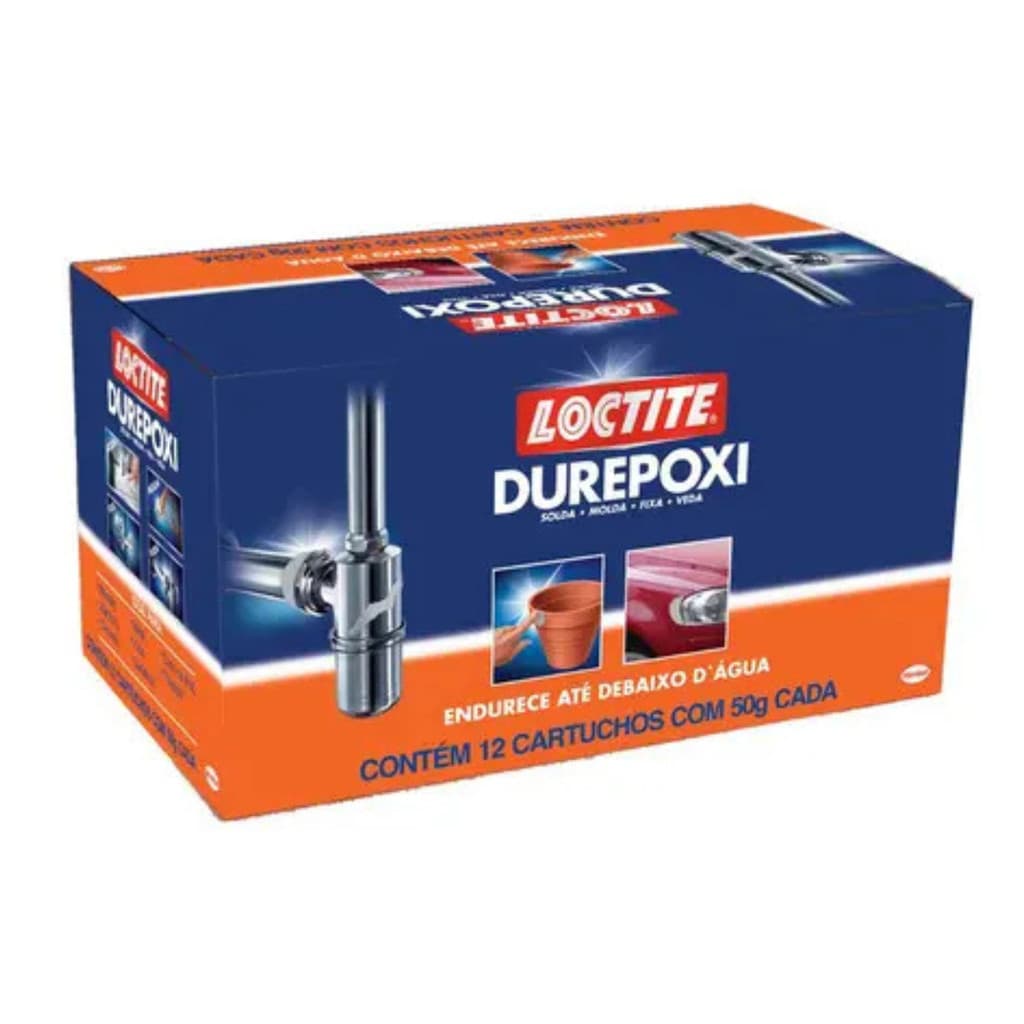 Caixa 12x Colas Massa Adesiva Durepoxi Loctite 50g