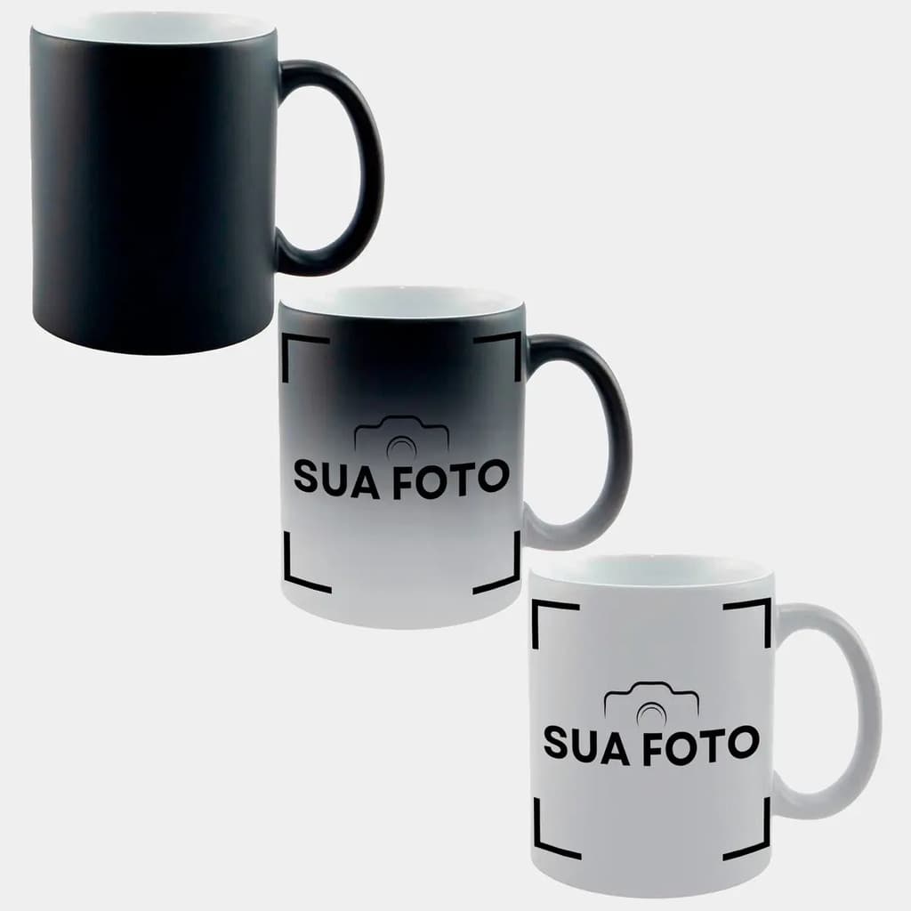 Caneca Magica Fosca Personalizada Sua Foto/sua Logo