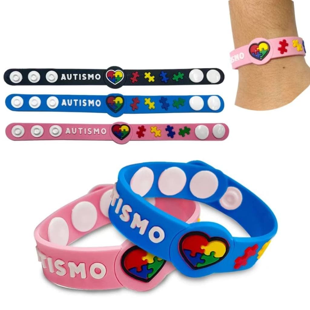 KIT REVENDA Pulseira Identificação Autismo Infantil