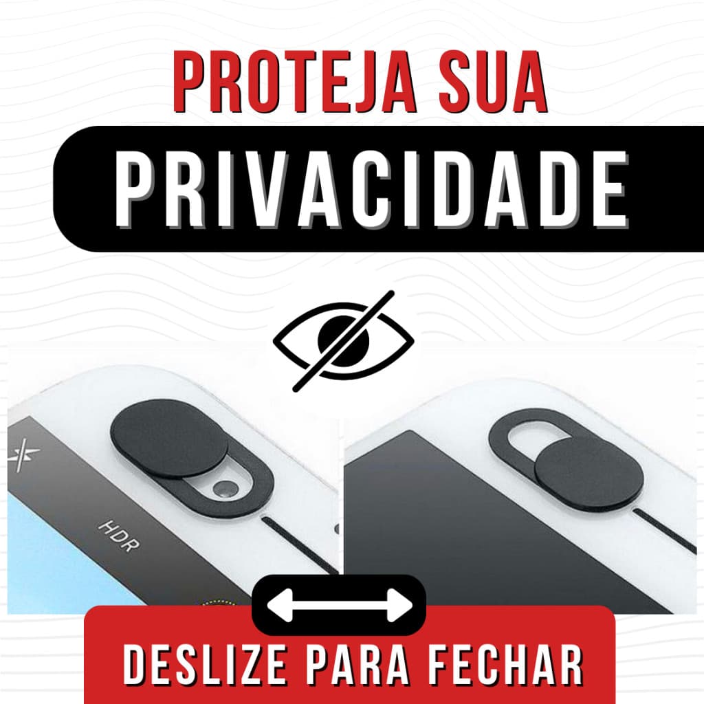 Kit 10/20/30 Protetor Câmera Webcam Notebook Celular Privacidade Segurança Online Anti Espião Hacker