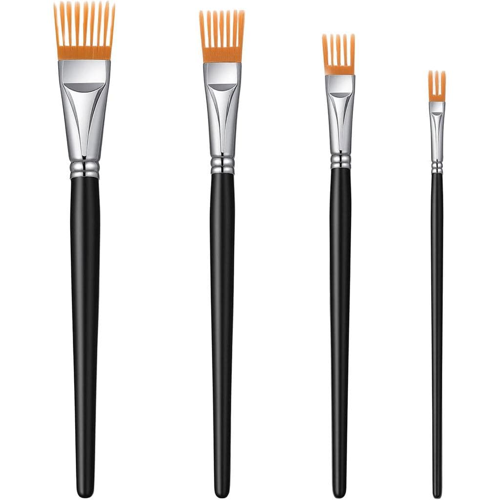 Conjunto de 4 Pincéis de Arte Cobee, Pincéis Profissionais de Ponta Reta para Aquarela, Pincéis de Artista para Pintura