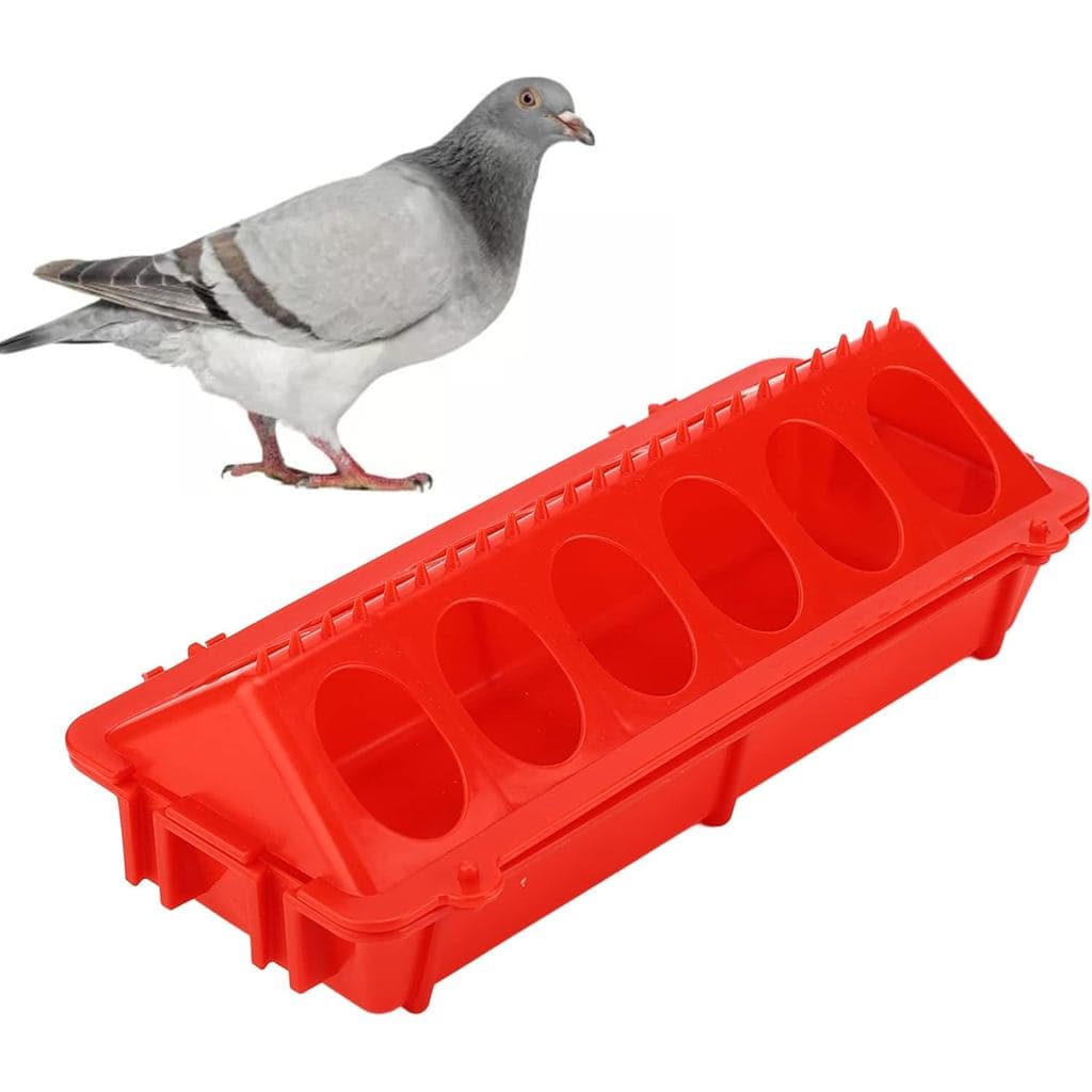 Comedouro para Aves, Comedouro para Pintinhos com 12 Furos, Tampa Rebatível, Multifuncional |   Comedouros para Pombos,