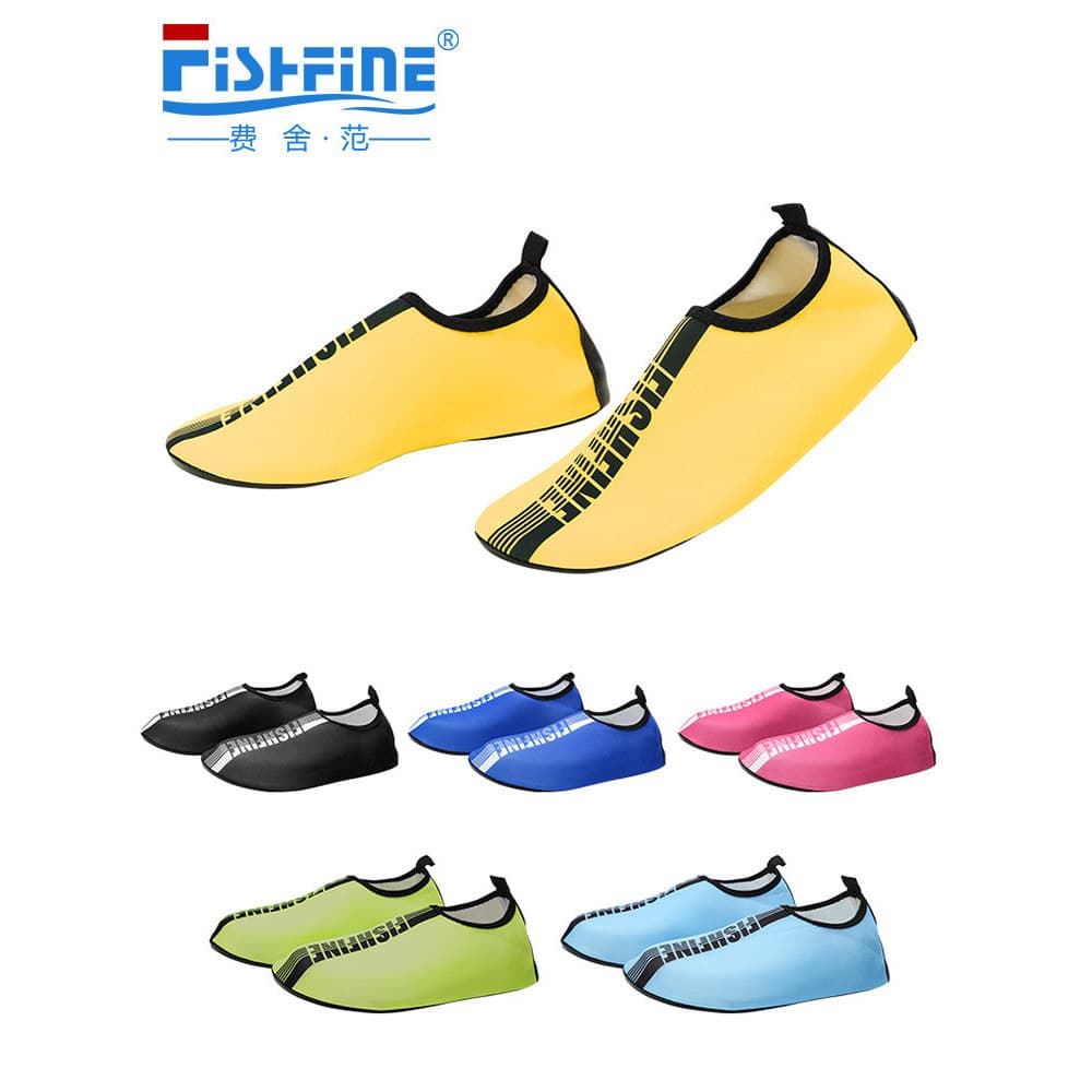 FISHFINE masculino feminino adulto praia Upstream antiderrapante mergulho Wading sola macia sapatos de secagem rápida cr