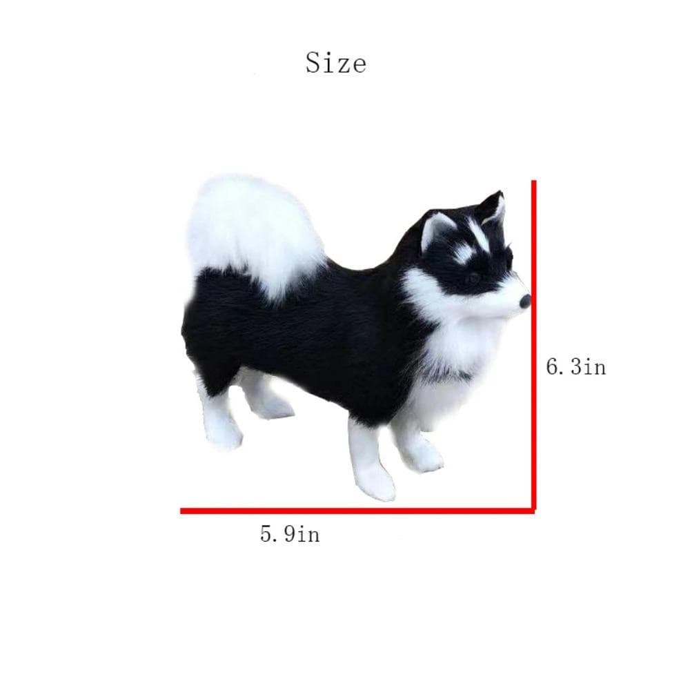 Boneca De Pelúcia Simulada BLUEVELVETQW , Modelo De Cachorro Animal Fofo Brinquedo Husky , Realista