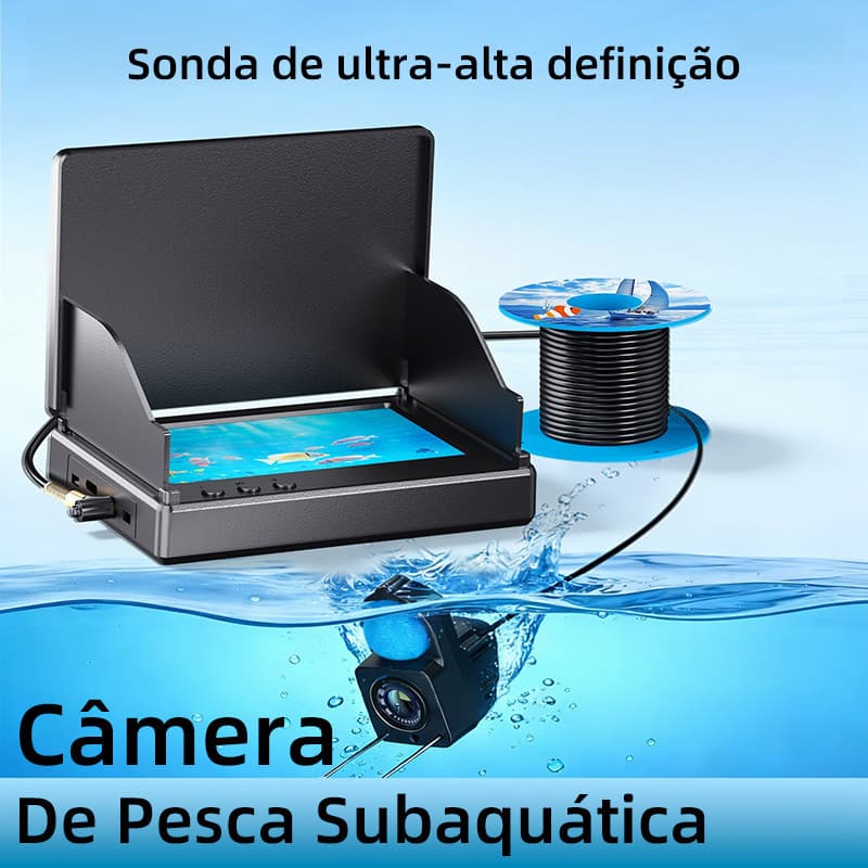 Câmera De Pesca Subaquática Monitor LCD Localizador De Peixes À Prova Dwaterproof Água Barco Peixe Cabo 30m