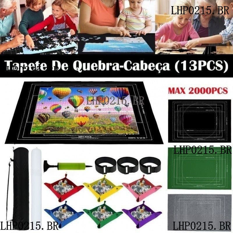 Tapete de Quebra-Cabeça Adequado para Quebra-Cabeças de até 2000 Peças, Mantém Limpo e Organizado, Tapete de Quebra-Cabe