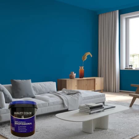 Tinta Acrílica Profissional para Parede Interna 20KG 16L Cor Azul Profundo - Alta Cobertura