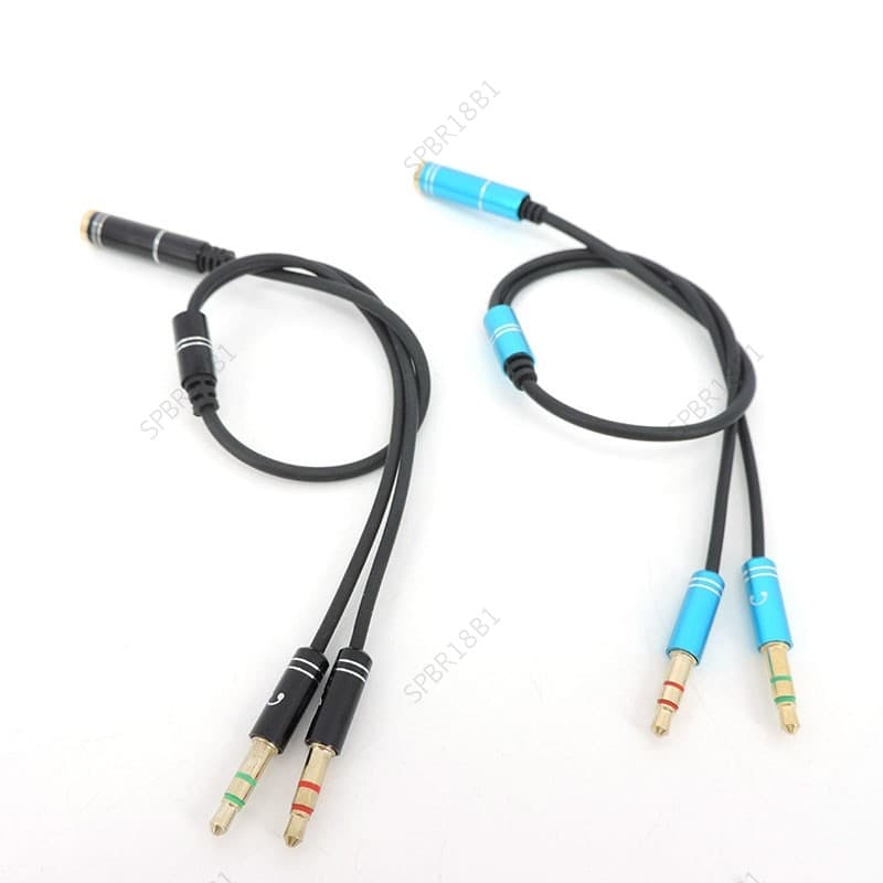 Cabos De Áudio 3.5mm 3 Pólos Jack Macho Para Fêmea Conector De Fone De Ouvido Divisor Cabo De Extensão Aux 0.3M BR18B1