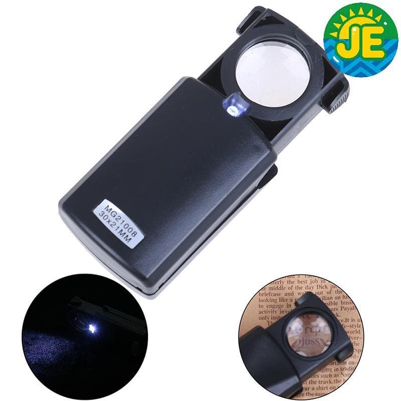 Mini Lupa Dobrável De Vidro , Lente led , Ferramenta De Reparo De Relógio De Joias