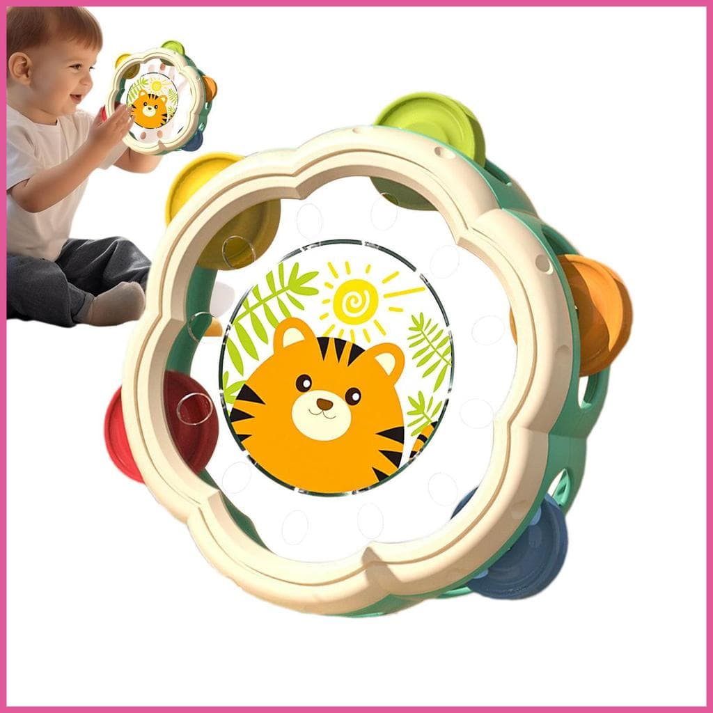 Crianças Pandeiro Tambor De Mão Instrumento Musical Percussão Dos Desenhos Animados Educacional openalbr