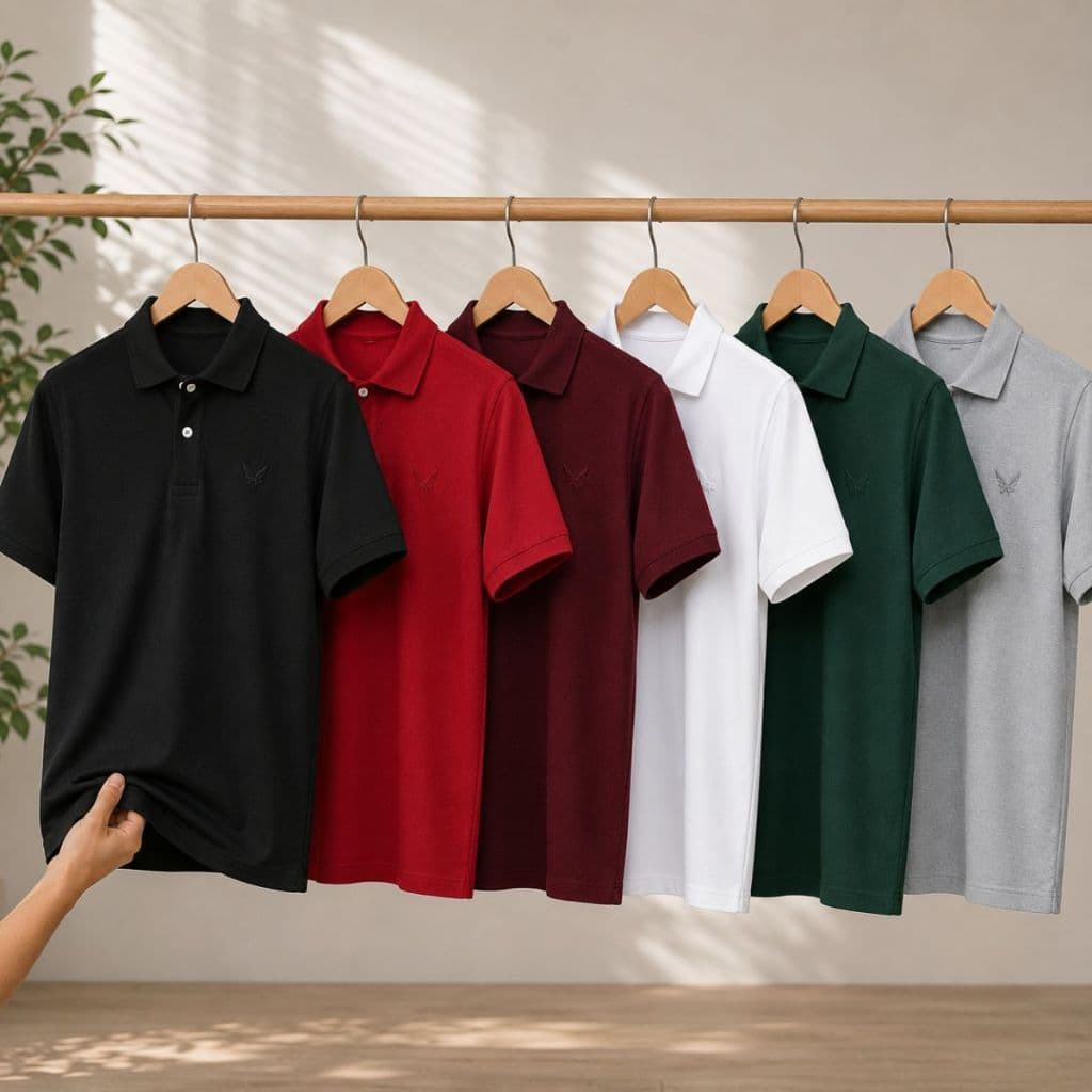 Kit camisa menino polo piquet algodão infanto juvenil premium leve
