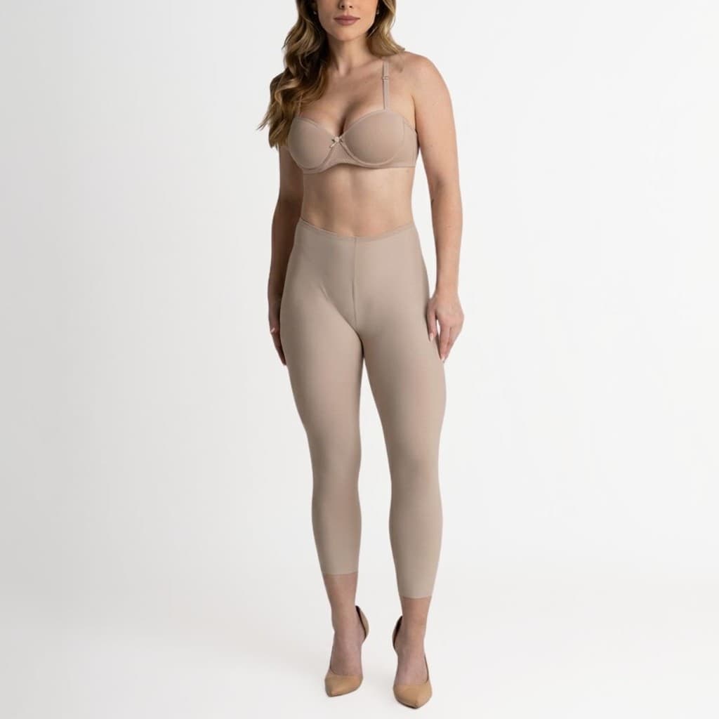 Calça Capri Modeladora Segunda Pele Cintura Alta
