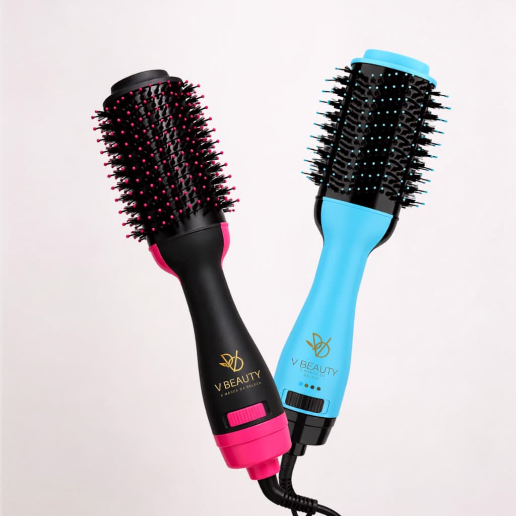 Escova Secadora V Beauty Air 360° Original 1000W Seca Alisa e Modela Profissional