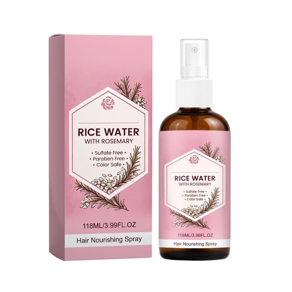 2 Frascos de Spray Nutritivo para Cabelo com Água de Arroz e Alecrim |   Fórmula sem sulfato e sem parabenos |   Cuidado