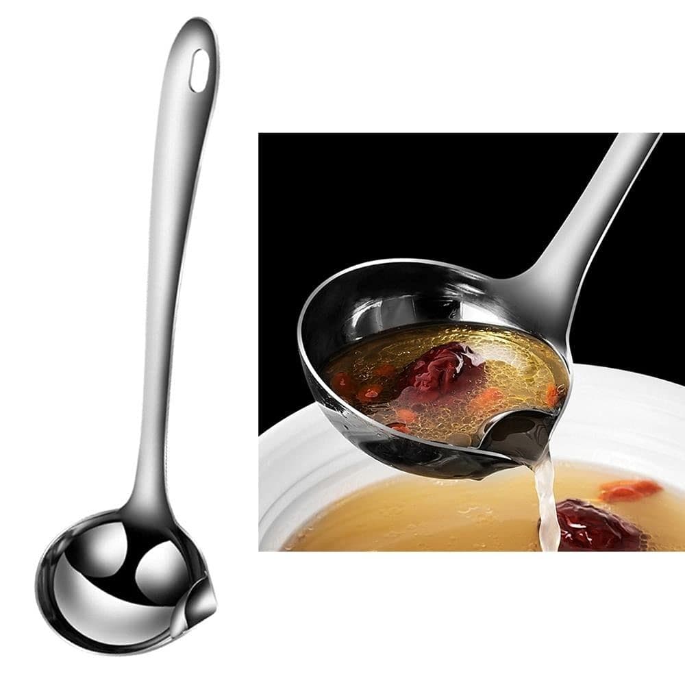 Separador De Óleo Em Aço Inoxidável , Concha , Sopa , Gordura , Colher , 304 , Ferramenta De Filtro De Graxa Para Cozinh