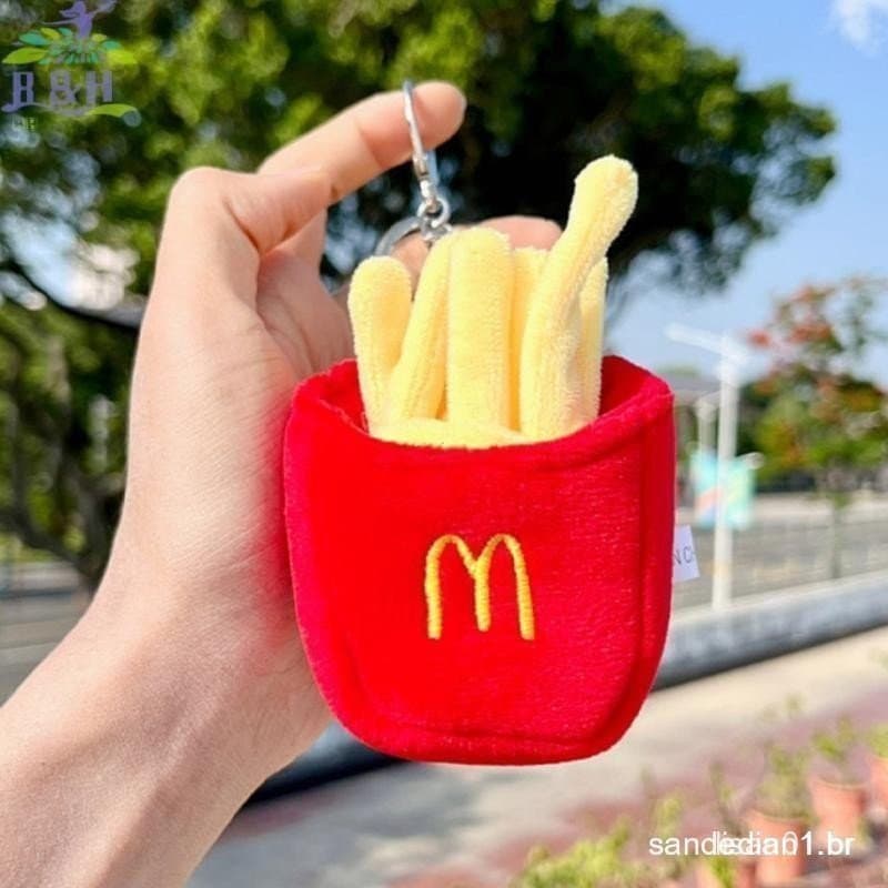B & H Ago Bonito Batatas Fritas Pingente De Pelúcia Chaveiro Casal Bolsa Boneca Criativa Pequena Brinquedo Festa { vn }