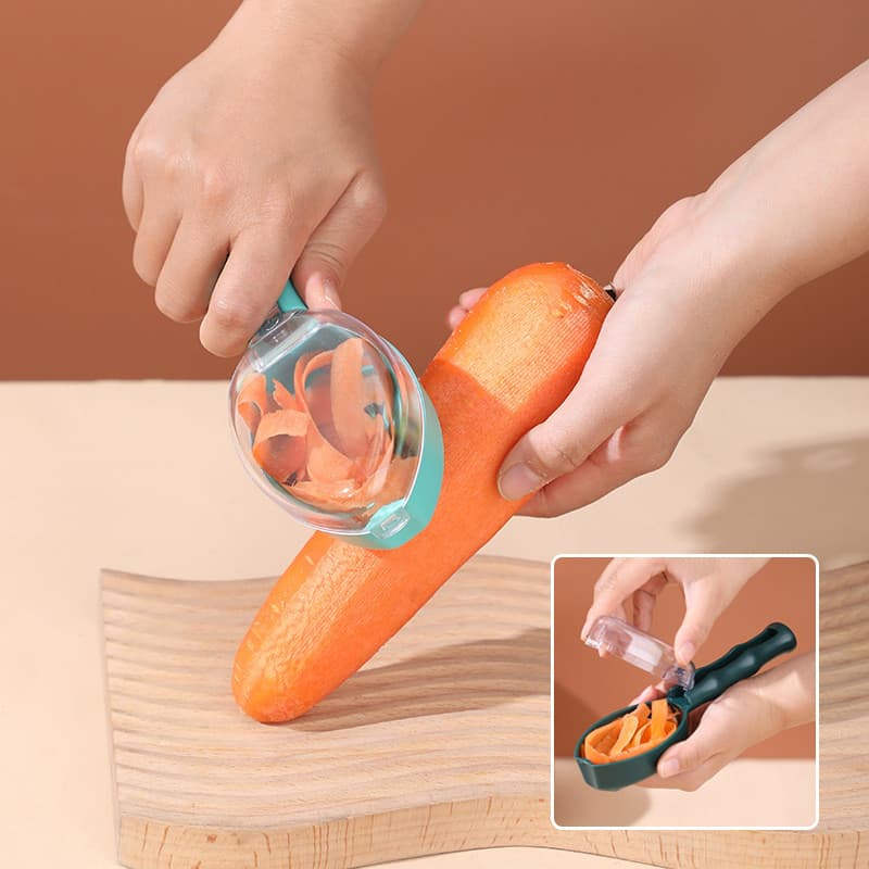Descascador De Legumes Com Reservatório Descascador De Batata Frutas Aço Inox Utensílio Cozinha