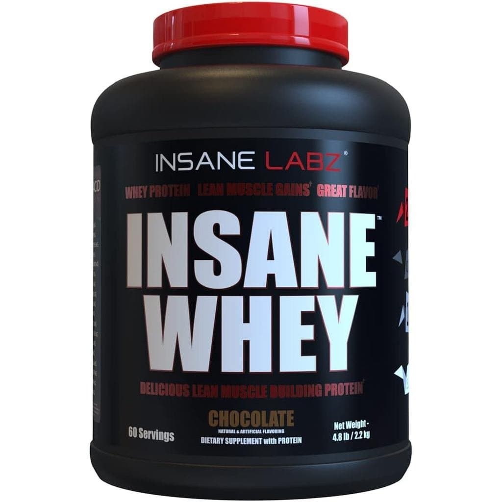 Insane Labz Insane Whey, Proteína Whey 100% para Construção Muscular, Pós-Treino, Perfil de Aminoácidos BCAA, Ganho de M