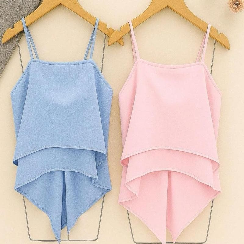 Kit 2 Peças Blusa Elegante Feminina Bata Dois Babados Soltinho Versátil Casual Moda Verão