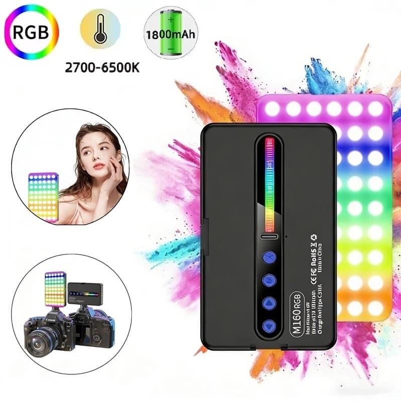 Luz de preenchimento e luz quente para fotografia LED RGB 2700k-6500k Luz fotográfica profissional portátil voltikk