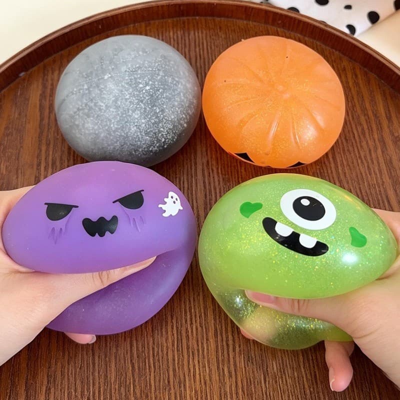 [Decoração De Halloween] Pão De Pelúcia Falso Inedível-Ornamento De Atmosfera De Festival-Simulação Baozi-Brinquedo Squi