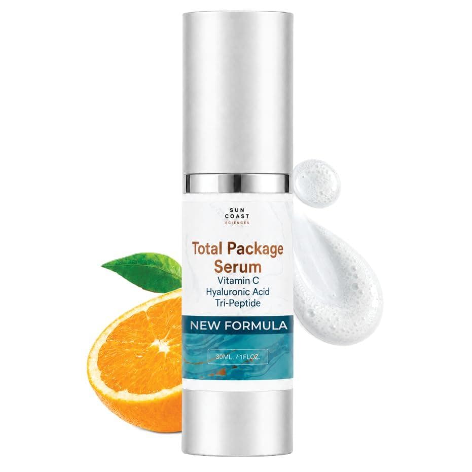 Sun Coast Sciences - Sérum Completo - Sérum de Vitamina C com Ácido Hialurônico e Peptídeos para o Rosto - Sérum Facial